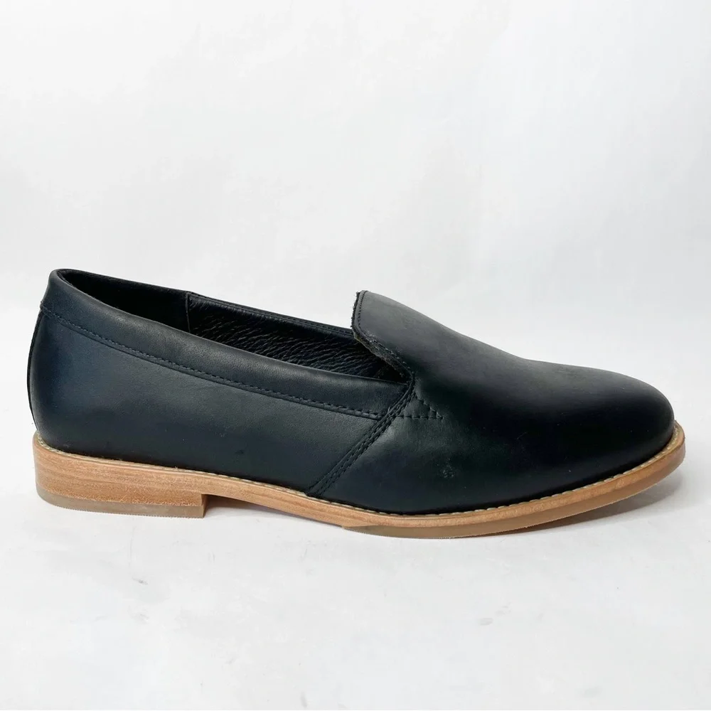 NWOB Portland Leather Patina Black Leather Rounded Leather Loafer Size 9.5 - Picture 5 of 9